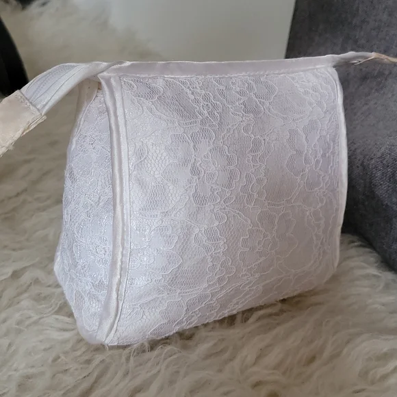 Vintage Jessica Mcclintock Embroidered Lace Zippered Pouch Small Bridal Clutch - Picture 4 of 12